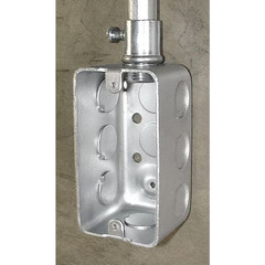 4 in. H x 2 in. W x 1-7/8 in. D Steel Metallic 1-Gang Drawn Handy Box with Ten 1