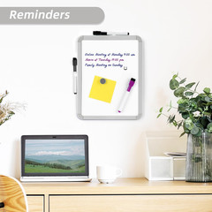 Small Dry Erase Whiteboard, 8.5 X 11 Inches White Board for Kids, Students, Frid