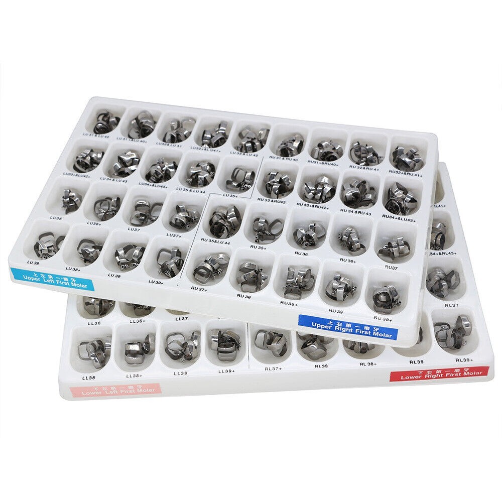 Dental orthodontic 108 sets 1st bands with U/3 L/2 buccal tube roth 022 31#-44#