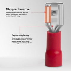 Insulated Crimp Terminals Electrical Wire Connectors Spade Ring Butt