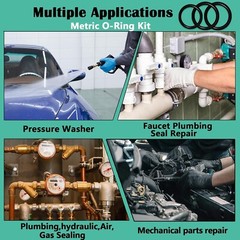 1020 Pcs O Ring Kit 20 Size Nitrile Rubber Oring Assortment Set for Car Auto Veh