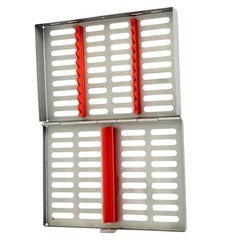 1 GERMAN DENTAL AUTOCLAVE STERILIZATION CASSETTE RACK BOX TRAY FOR 10 INSTRUMENT