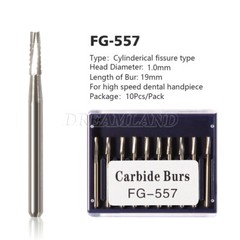 100pcs Dental Carbide Burs FG557 1.6mm for High Speed Handpiece 10 packs