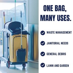 Plasticplace 20-30 Gallon Trash 1.2 Mil Garbage Can 30 X 36 125 Count T25121Bk