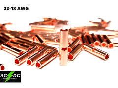 22-18 GAUGE 25 PK UNINSULATE​D BARE COPPER BUTT CONNECTOR TERMINAL WIRE