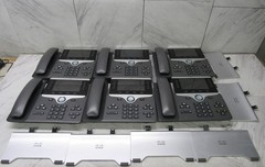 Lot of 6 CISCO CP-8851-K9 VoIP Color LCD Display Phone w/ Handsets & Base!