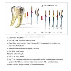 5 Packs Dental Rotary Heat Activated Canal Root Files Needles 25mm Engine Use