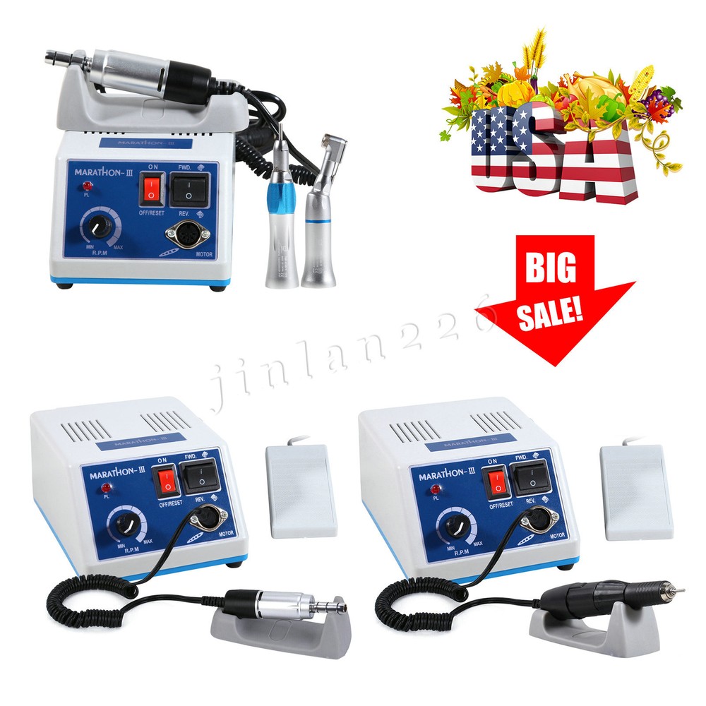 Dental Lab Marathon Electric Micromotor Polishing Unit + 35K rpm Motor Handpiece