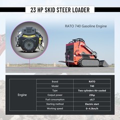 FREE SHIP HY480C Mini Skid Steer Loader 23HP EPA Engine Three pumps and valves