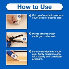 GE 2749483 White Silicone Window & Door Caulk Sealant 10.1 oz. (Pack of 12)