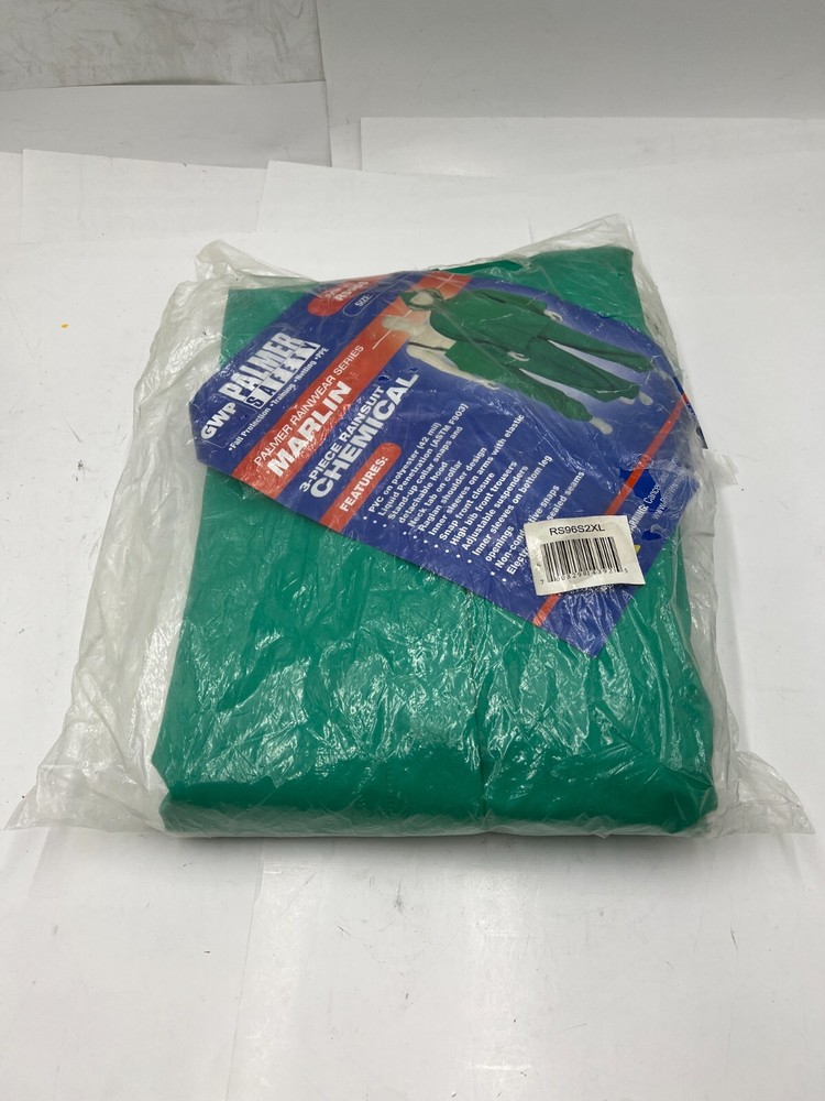 GWP Palmer Safety 3-Piece Chemical Rainsuit Marlin Series RS96S2XL 2XL Size