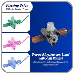 Appli Parts APT-PV310 1/2, 5/8 in Bullet Piercing Valve kit with tube size adapt