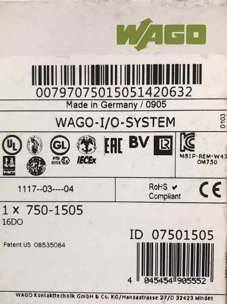24PCS WAGO 750-1505 + 24PCS WAGO 750-1407 PLC Module For VIP