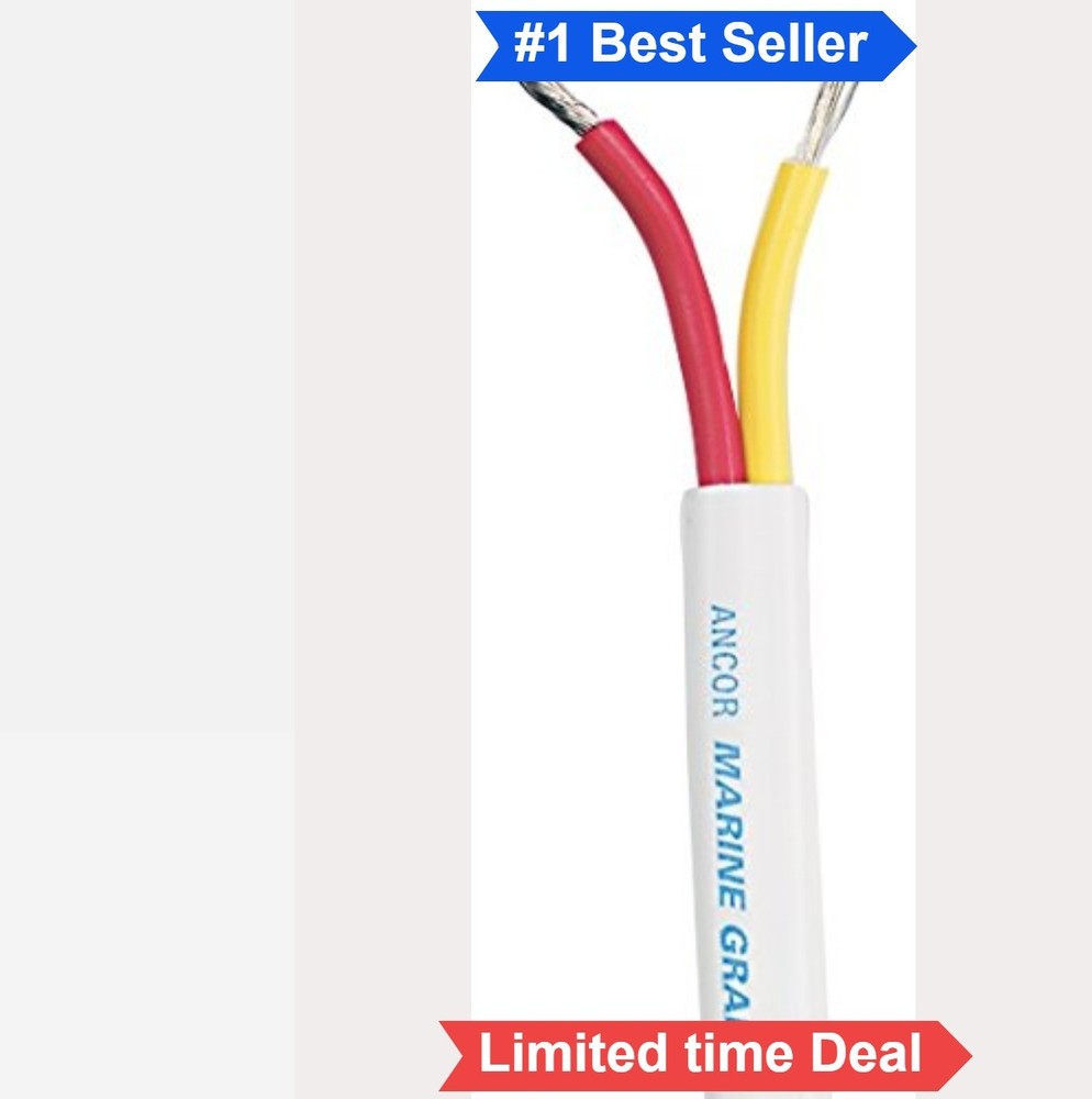 Marine Grade Duplex Cable 10 AWG 2 Conductor Tinned Copper 600V 25 Feet Boat