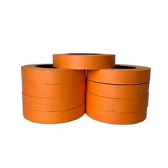 48 Rolls 1″ X 60 Yards Orange Automotive Painters Masking Tape USA MADE BODYSHOP