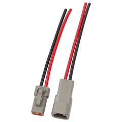4pairs DTP 2 Pin Connector 12AWG Cable Wire 2 Way Waterproof Plug Wiring Harness