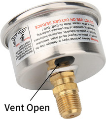 1.5″ Dial Size, Oil Filled, 1/8 NPT Inline Fuel Pressure Gauge – 304 Stainless S