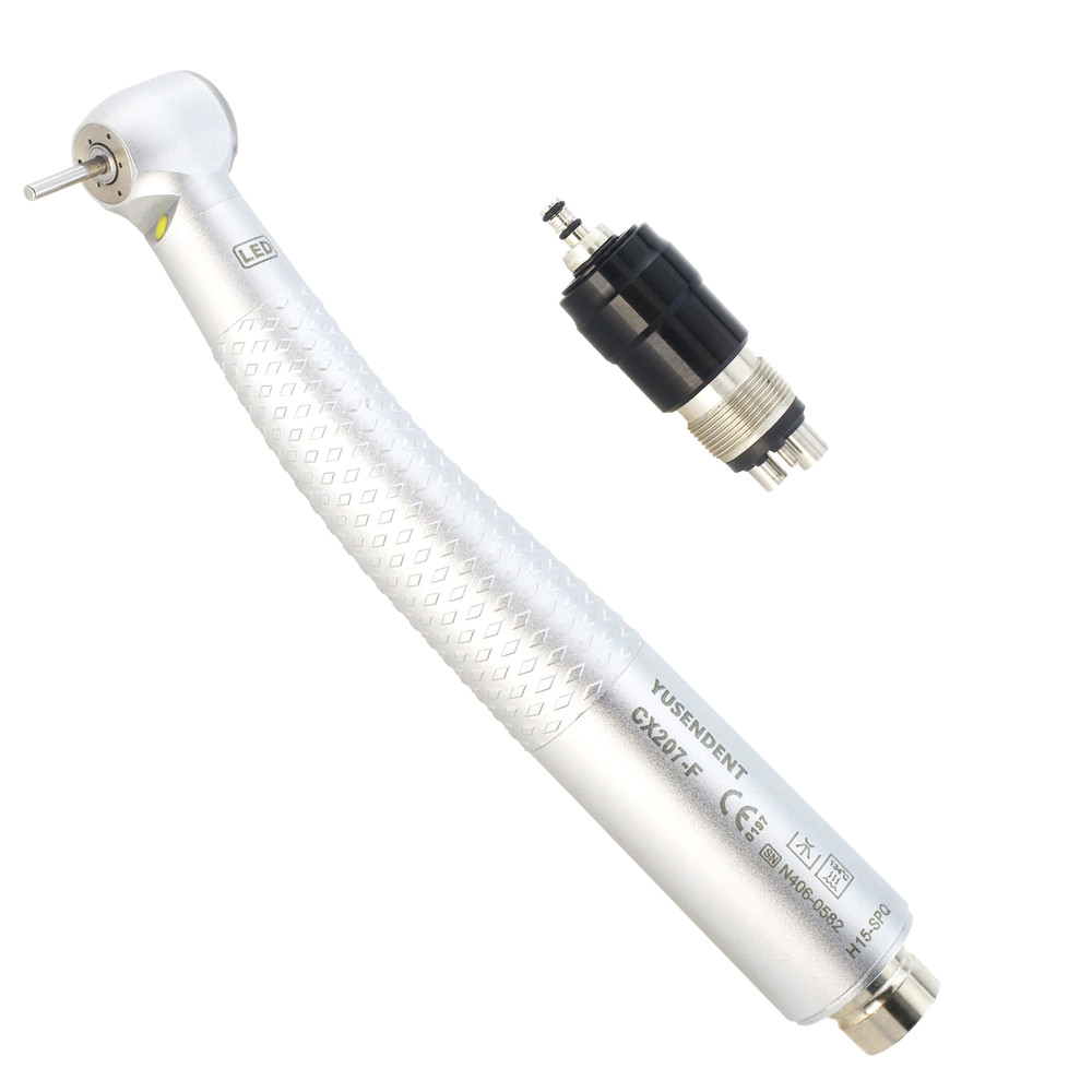 Dental High Speed Handpiece 4 Hole LED Self Power Air Turbine NSK QD-J Coupler
