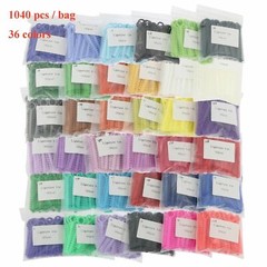 1040Pcs/Bag Dental Orthodontic Super Elastic Ligature Ties Rubber Bands 37 Color