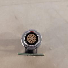 Lemo ECG.2B 18-pin Right Angle Mounted Connector Soldered On PCB