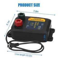 Electric Fence Charger, 5 Mile Plug in Electric Fence Energizer, for Preventi…