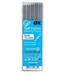 OX Tools Pro Tuff Carbon Pencil Leads – Graphite Lead | 10-Pack