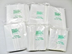 4mil Zip Seal Bags 6 Sizes Assortment 100@ 13×18 13×15 12×15 10×12 9×12 8×10