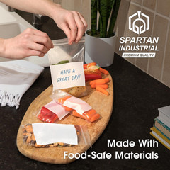 Spartan Industrial – 2″ X 3″ Plastic Zip Bags With Writable White Block (1000…