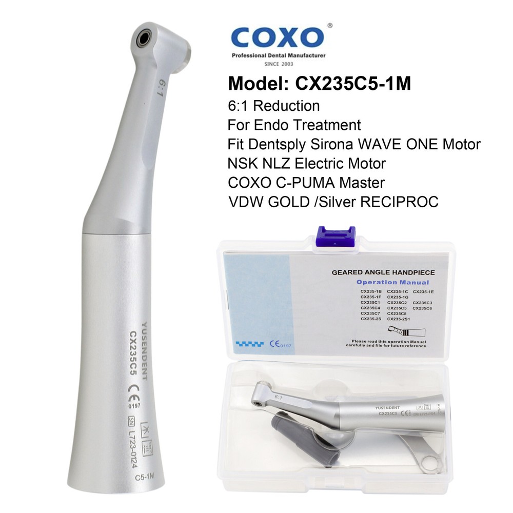 8:1 Dental Endodontic Handpiece 10:1 6:1 4:1 Endo Contra Angle fit Dentsply VDW