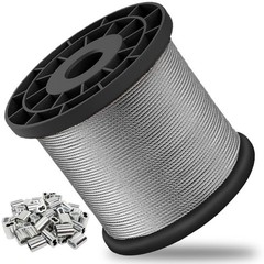 Corrosion Resistant 328FT Stainless Steel Cable for Hanging Plants and Lights