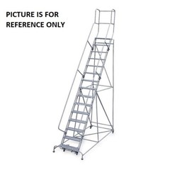 NEW! Cotterman 192 in H Steel Rolling Ladder, 15 Steps, 450 lb Load Capacity!!