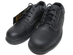Caterpillar Oversee Oxford Steel Toe Work Shoe Black Leather SRX Mens Size 8.5 W