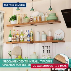Goovilla Heavy Duty Floating Shelf Brackets 6 Inch for 2×4″ Wood Stud, 4 Pack L