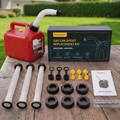 Gas Can Spout Nozzle Replacement Kit White HDPE Fuel Cans Pour Spouts 3 Pcs