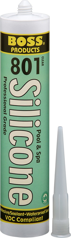 Clear Silicone Adhesive Sealant 10.3 Oz for Pools Spas and Bathroom Tiles