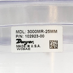 New Dwyer 3000MR-25MM Photohelic Pressure Gauge 25mm-H2O 1/8″ NPTF 102923-00