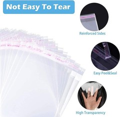 Clear Resealable Cellophane Bags Adhesive for Jewelry Candies Cookies Decorative