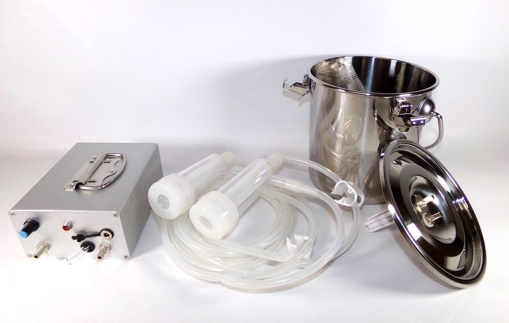 3L Electric Goat/Sheep Milking Machine, Rechargeable Battery, Adjustble Pulse