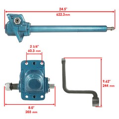 Complete Steering Box Shaft Assembly for Kubota L1500 L1501 L1801 L2000 L2201
