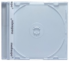 50 SLIM WHITE Color CD Jewel Cases & 100 OPP Bags