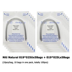 100PCS Dental Orthodontic Niti Arch Wire Natural Form Rectangular Upper Lower