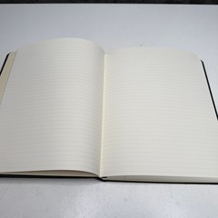 Shinola Notebook Unisex Large Jet Black Ruled Linen Hardcover S0710010921