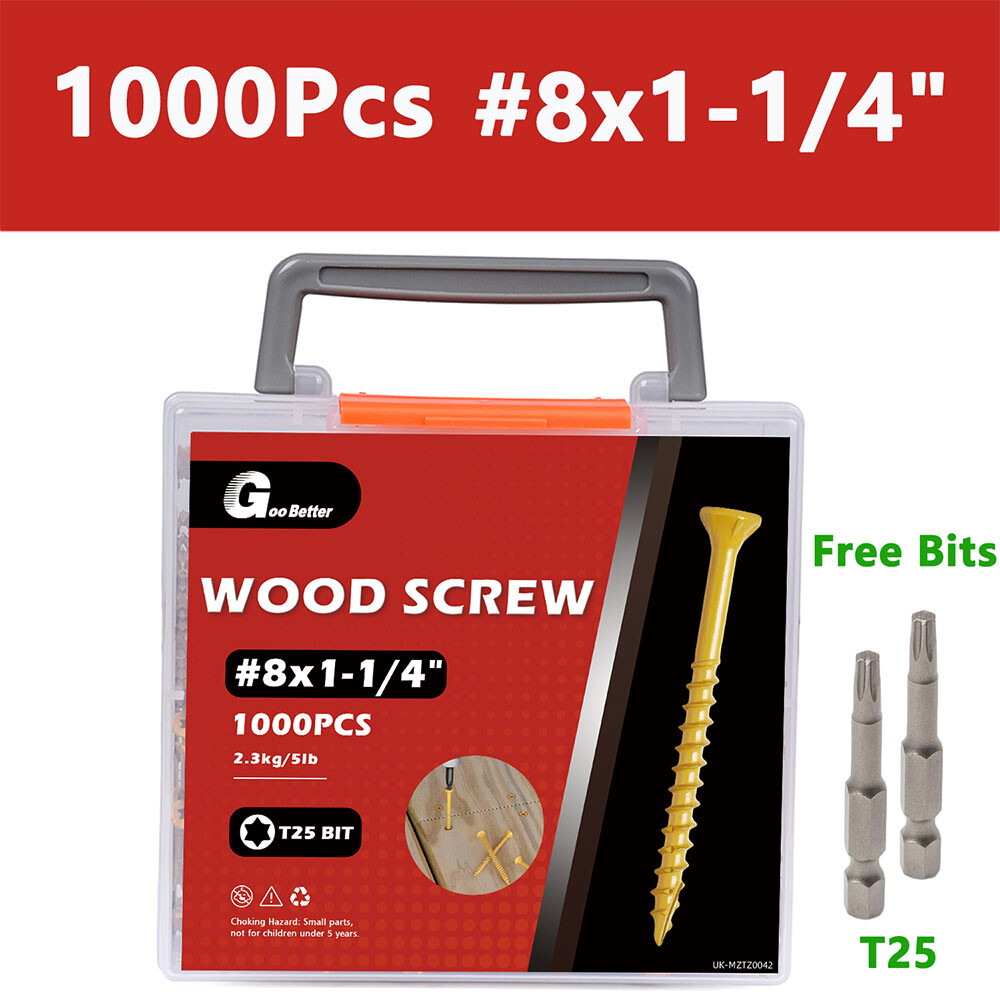 Torx T25 Star Flat Head #8 #9 #10 Wood Screws Deck Screws Self Tapping Screw Set