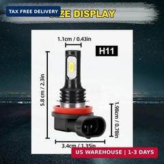 Light Bulbs Compatible for 2013-2015 Honda Accord H11 Fog Lights Combo Pack 800%