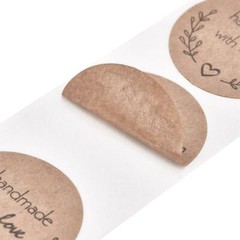 Handmade with love labels stickers 500 ea per roll Great for Ebay Orders