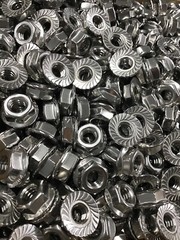 Flange Nuts Stainless Steel, Serrated Base for Locking Main Sizes Available