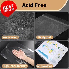 25 Pack 11×14 Acid Free Art Sleeves Clear Photo Protectors – US