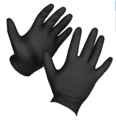 VENOM STEEL NITRILE BLACK RUBBER GLOVES / ONE SIZE FITS MOST HANDS100 COUNT BOX