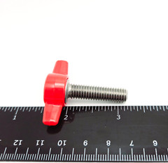 M8 x 1.25mm Thumb Screw T Bolts Red Tee Wing Plastic Clamping Knob 8mm 4-12 Pack