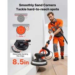 Uimoso Electric Drywall Sander 1150W with Adjustable Speed and Self-Suction